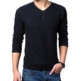 M-4XL Winter Henley Neck Sweater Men Cashmere Pullover Christmas Sweater Mens Knitted Sweaters Pull Homme Jersey Hombre 2020