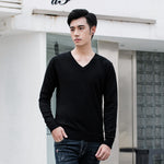 3XL Men's Sweater Cashmere Blended Knitted V-neck Pullover Hot Selling Fall Winter Men's Wool Knitted Sweater High Quality Warm