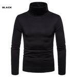 turtleneck for men Solid color sweater men slim elastic Plus velvet pullover men Autumn Winter warm turtleneck men's sweater